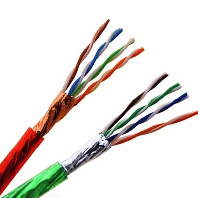 Bare Copper Core Outdoor 305m FTP LAN Cable CAT5e PE / PVC Sheathed